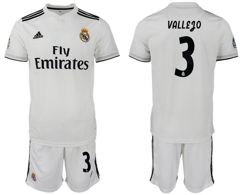 2018-19 Real Madrid 3 VALLEJO Home Soccer Jersey