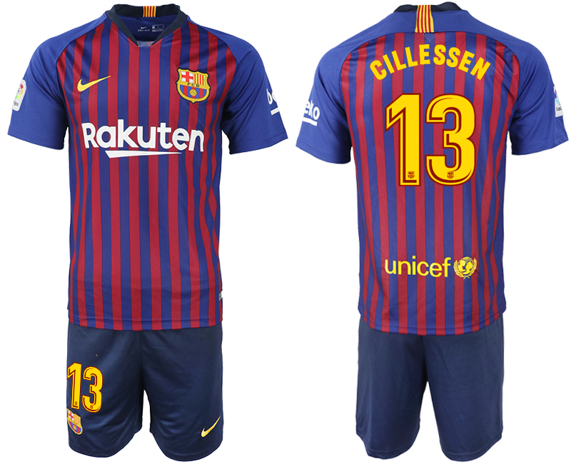2018-19 Barcelona 13 CILLESSEN Home Soccer Jersey