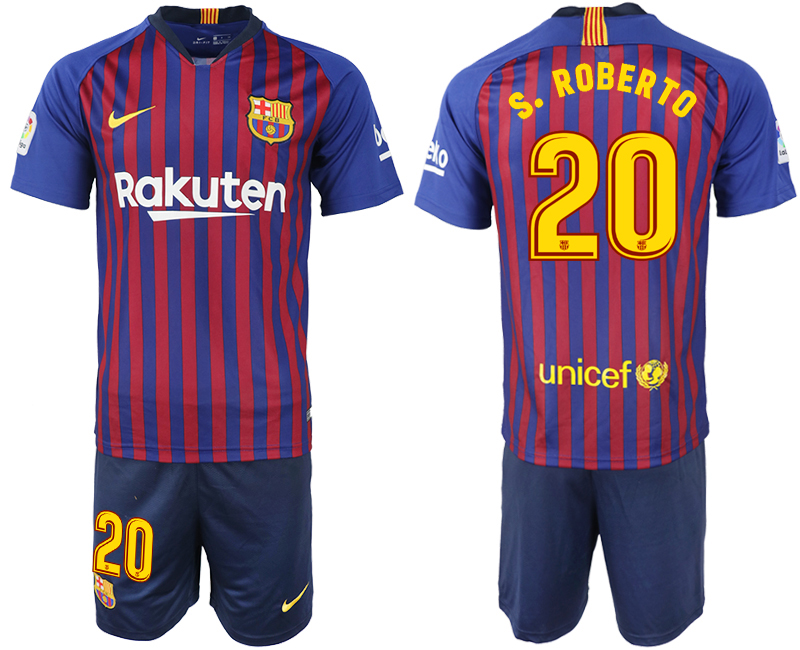 2018-19 Barcelona 20 S. ROBERTO Home Soccer Jersey