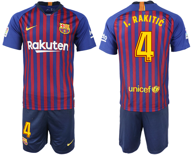 2018-19 Barcelona 4 I.RAKITIC Home Soccer Jersey