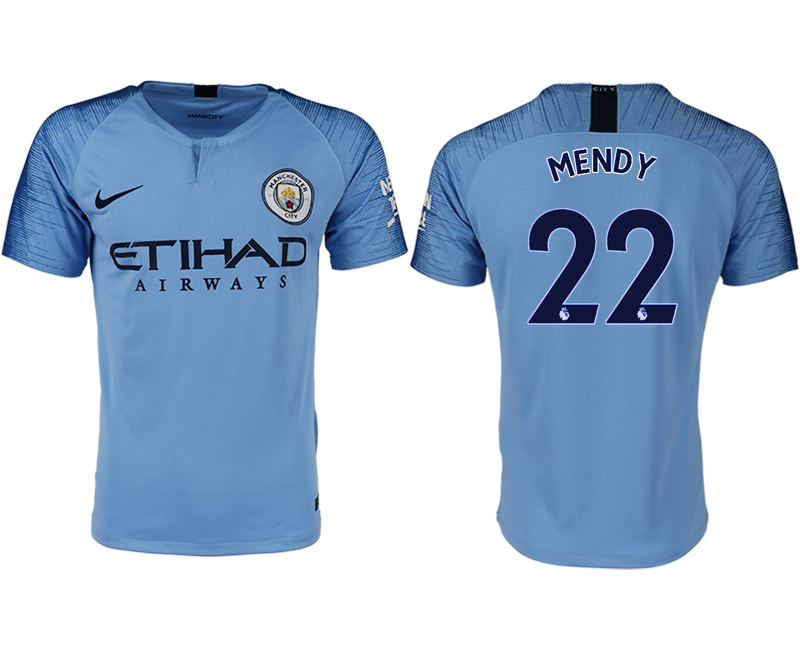 2018-19 Manchester City 22 MENDY Home Thailand Soccer Jersey