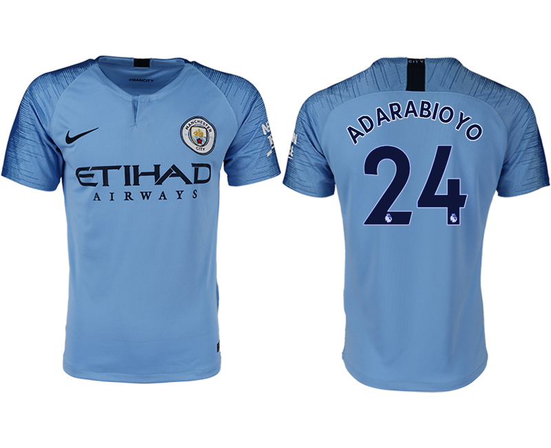 2018-19 Manchester City 24 ANDARABIOYO Home Thailand Soccer Jersey