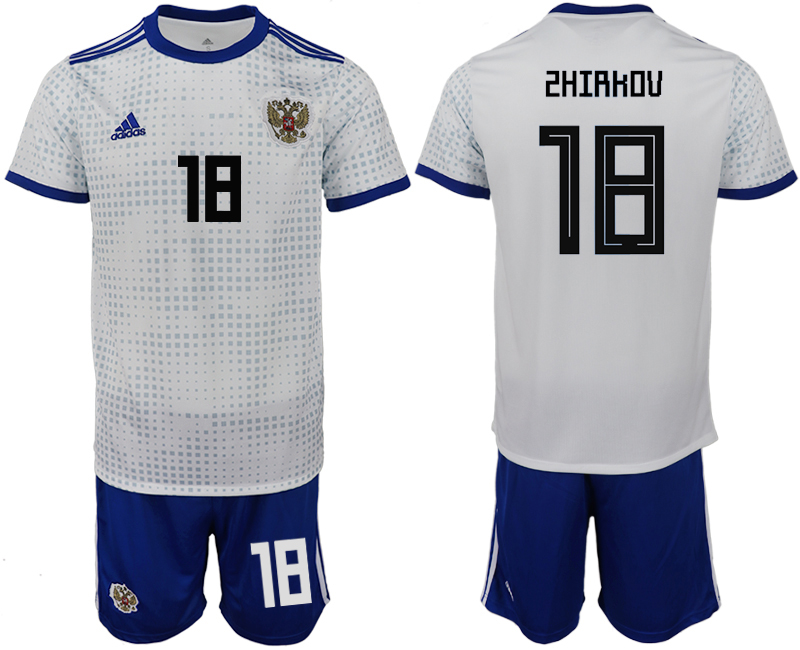 Russia 18 ZHIRKOV Away 2018 FIFA World Cup Soccer Jersey - Click Image to Close