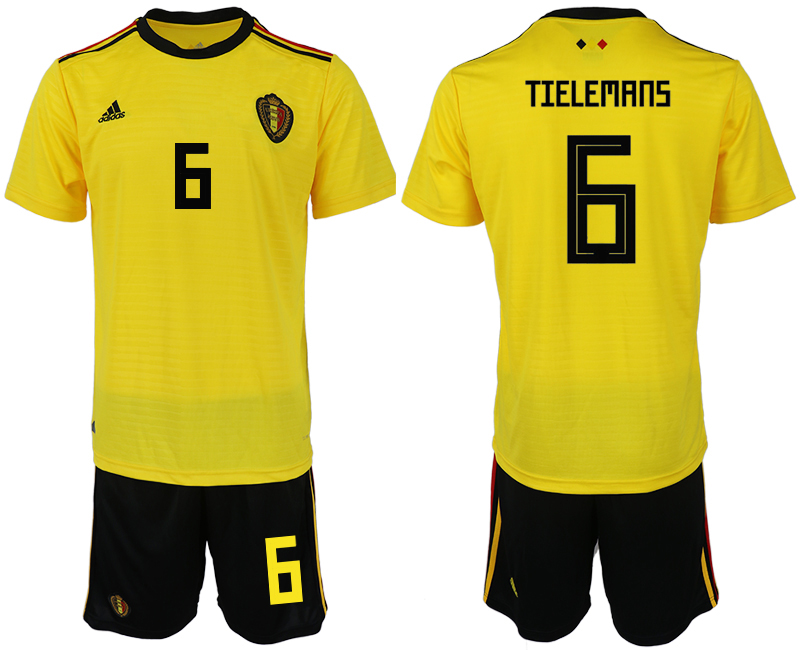 Belgium 6 TIELEMANS Away 2018 FIFA World Cup Soccer Jersey - Click Image to Close