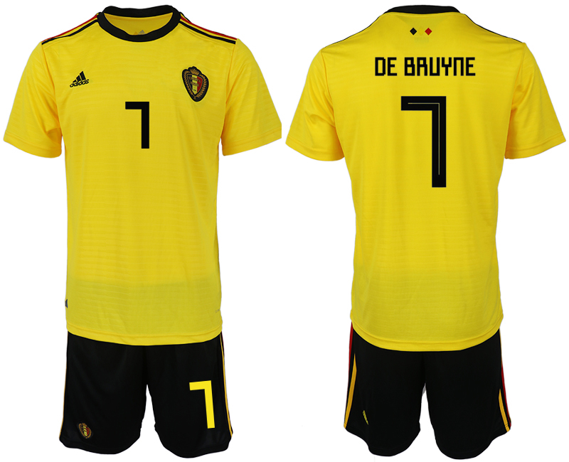Belgium 7 DE BRUYNE Away 2018 FIFA World Cup Soccer Jersey - Click Image to Close