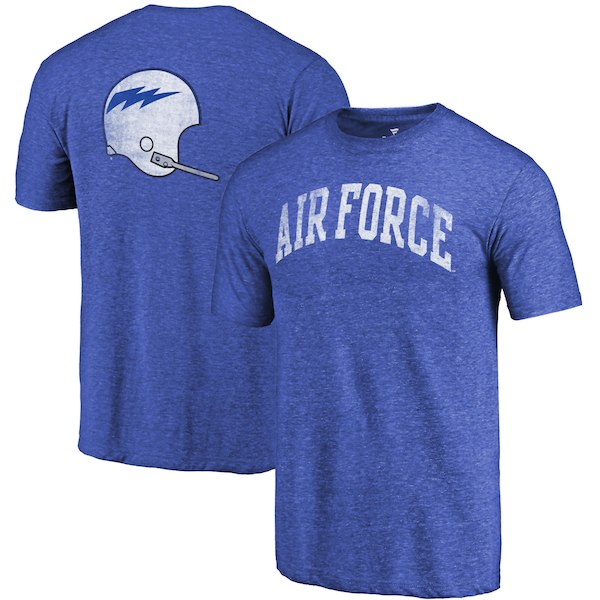 Air Force Falcons Fanatics Branded Heathered Royal Vault Two Hit Arch T-Shirt