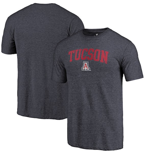 Arizona Wildcats Fanatics Branded Navy Arched City Tri-Blend T-Shirt