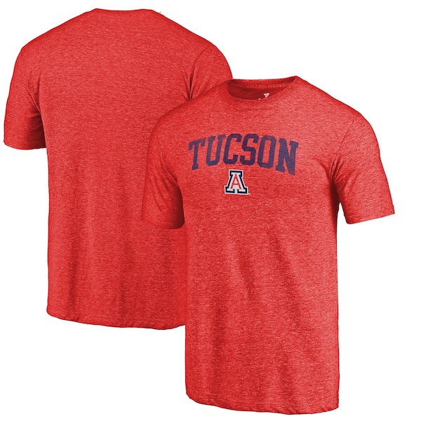 Arizona Wildcats Fanatics Branded Red Arched City Tri-Blend T-Shirt