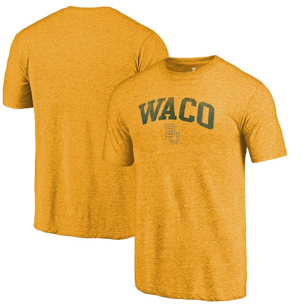 Baylor Bears Fanatics Branded Gold Arched City Tri-Blend T-Shirt