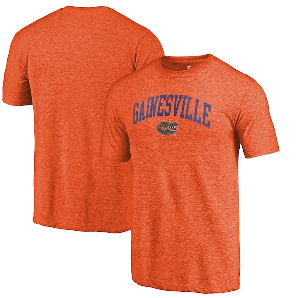 Florida Gators Fanatics Branded Heathered Orange Hometown Arched City Tri-Blend T-Shirt