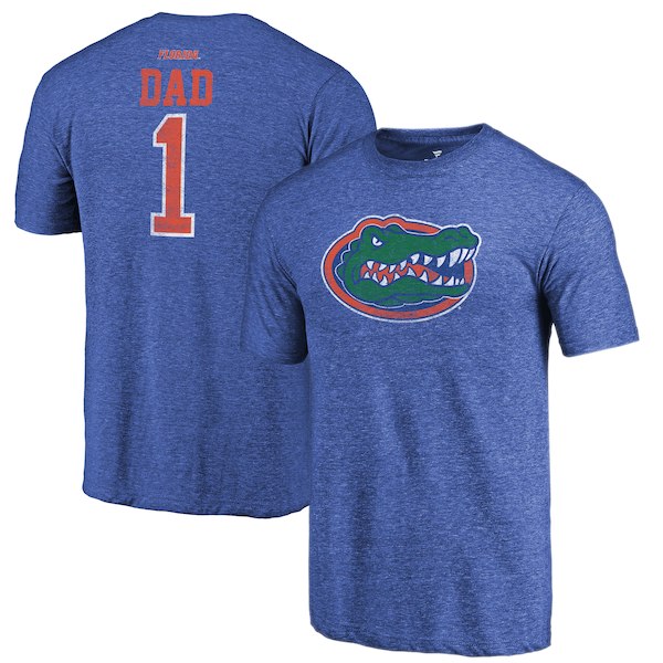 Florida Gators Fanatics Branded Royal Greatest Dad Tri-Blend T-Shirt