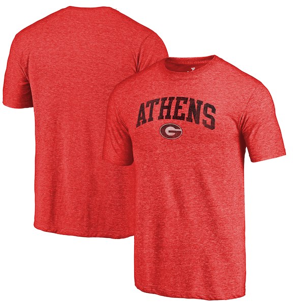 Georgia Bulldogs Fanatics Branded Red Arched City Tri-Blend T-Shirt