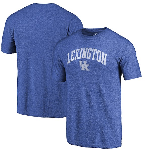 Kentucky Wildcats Fanatics Branded Heathered Royal Hometown Arched City Tri-Blend T-Shirt