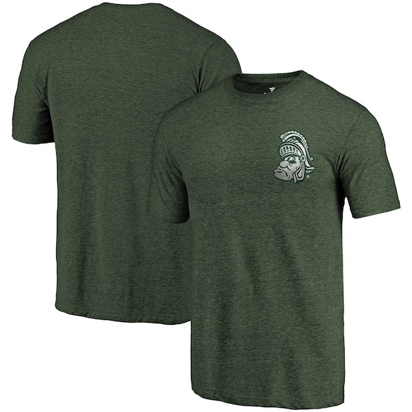 Michigan State Spartans Fanatics Branded Green Vault Tri-Blend T-Shirt