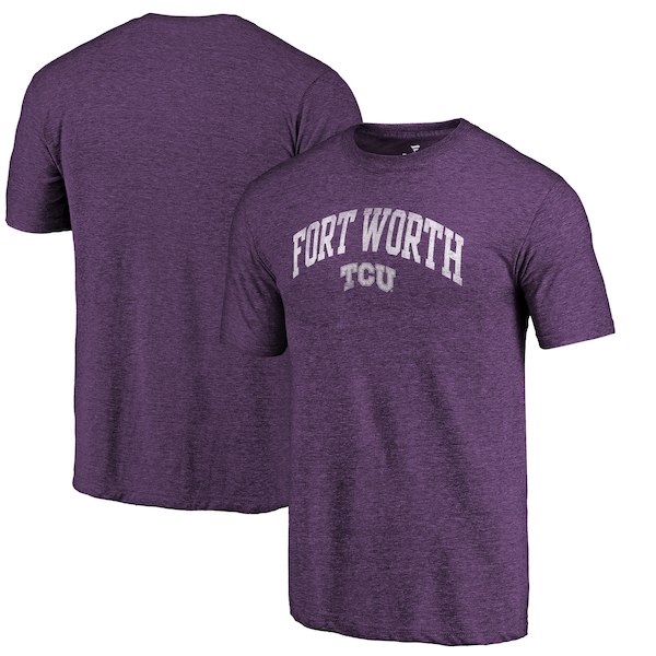 TCU Horned Frogs Fanatics Branded Purple Arched City Tri-Blend T-Shirt