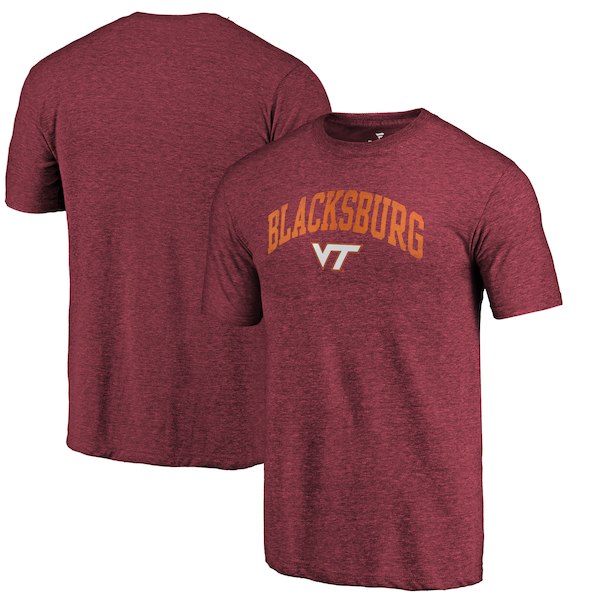 Virginia Tech Hokies Fanatics Branded Garnet Arched City Tri-Blend T-Shirt