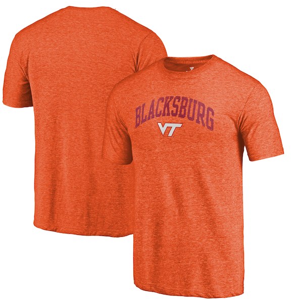 Virginia Tech Hokies Fanatics Branded Orange Arched City Tri-Blend T-Shirt