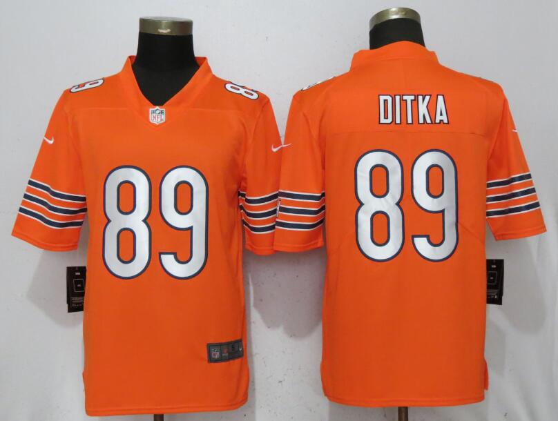 Nike Bears 89 Mike Ditka Orange Vapor Untouchable Limited Jersey