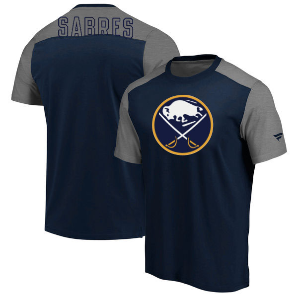 Buffalo Sabres Fanatics Branded Big & Tall Iconic T-Shirt Navy Heathered Gray