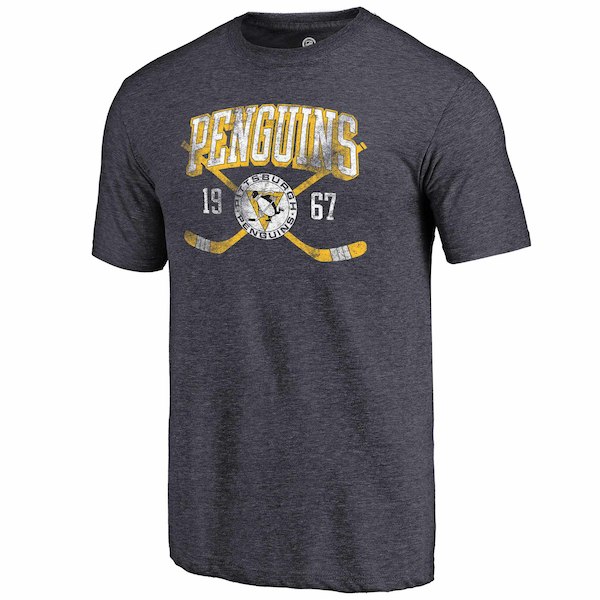 Pittsburgh Penguins Fanatics Branded Navy Line Shift Tri Blend T-Shirt