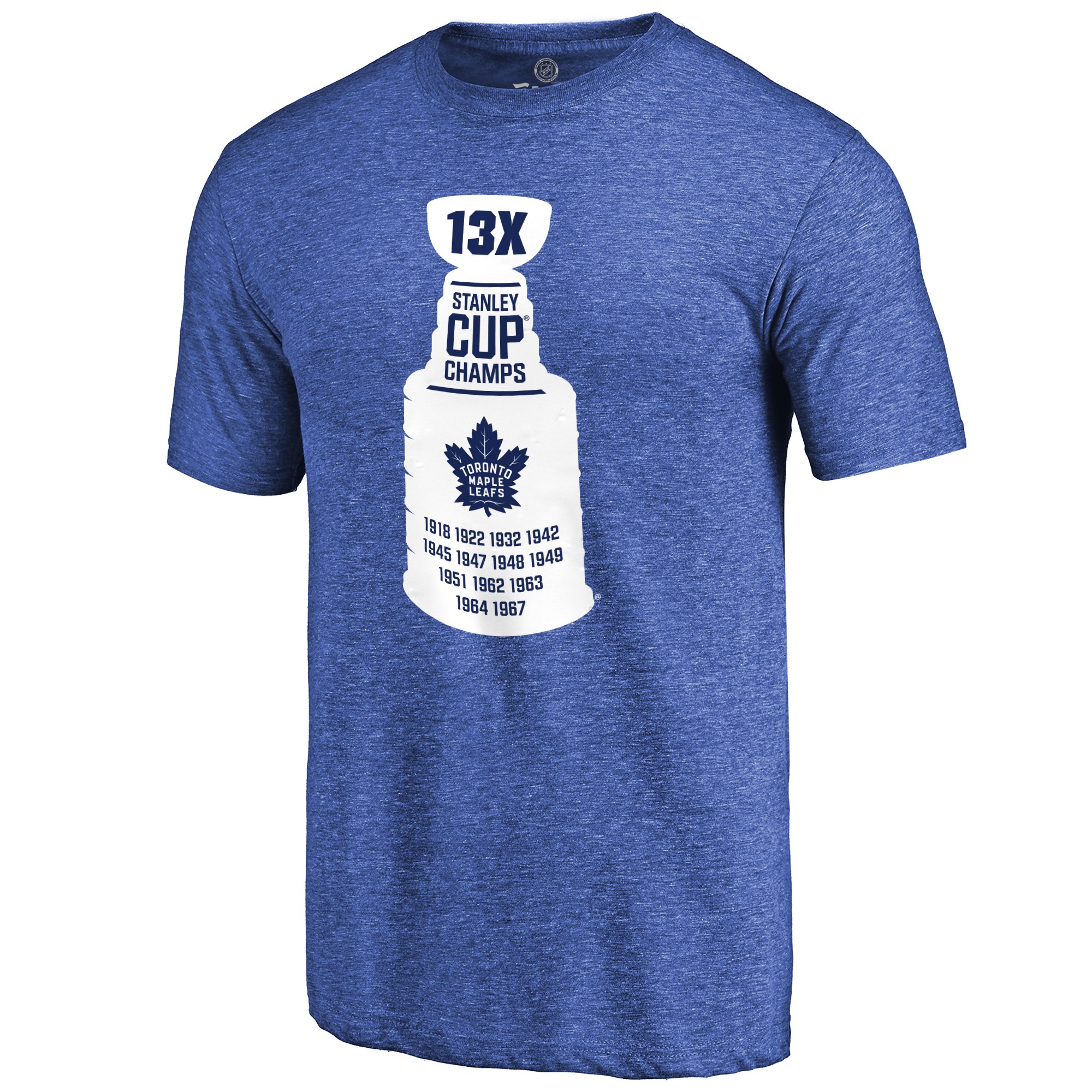 Toronto Maple Leafs Royal The Cup Tri Blend T-Shirt