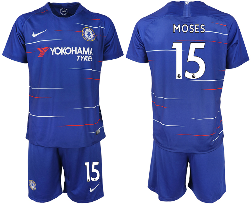 2018-19 Chelsea FC 15 MOSES Home Soccer Jersey