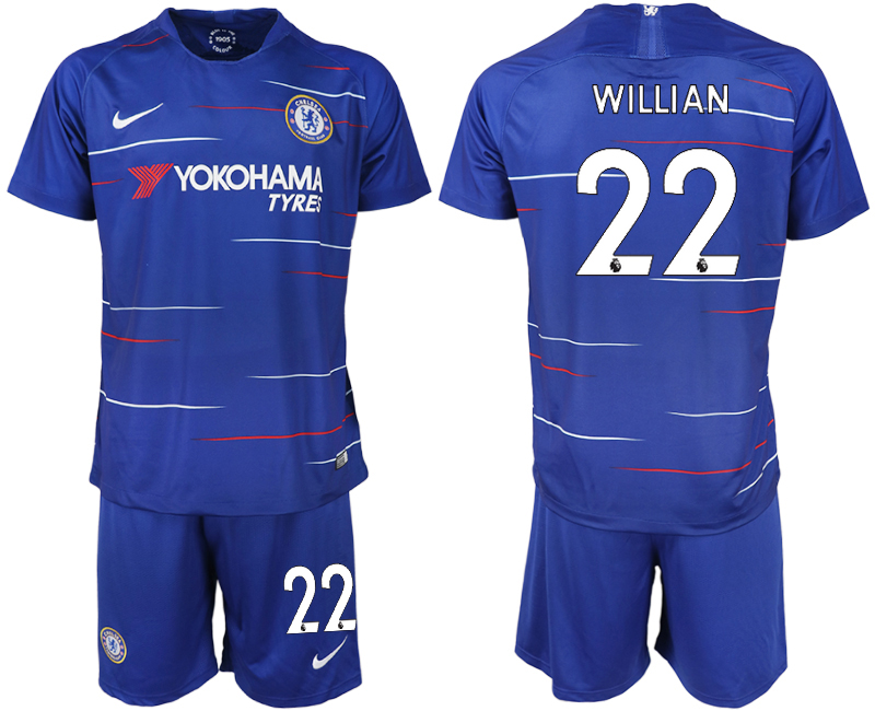 2018-19 Chelsea FC 22 WILLIAN Home Soccer Jersey