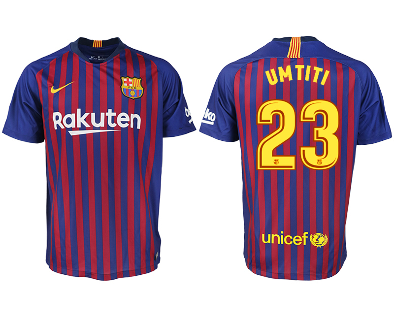 2018-19 Barcelona 23 UMTITI Home Thailand Soccer Jersey