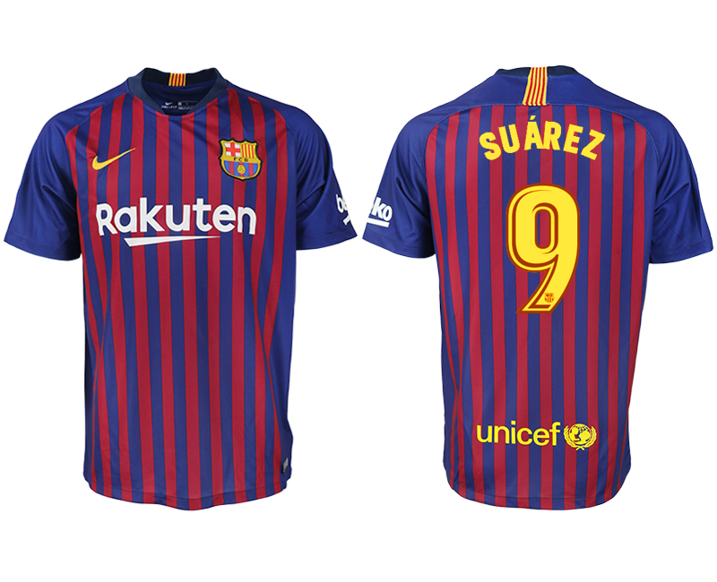 2018-19 Barcelona 9 SUAREZ Home Thailand Soccer Jersey