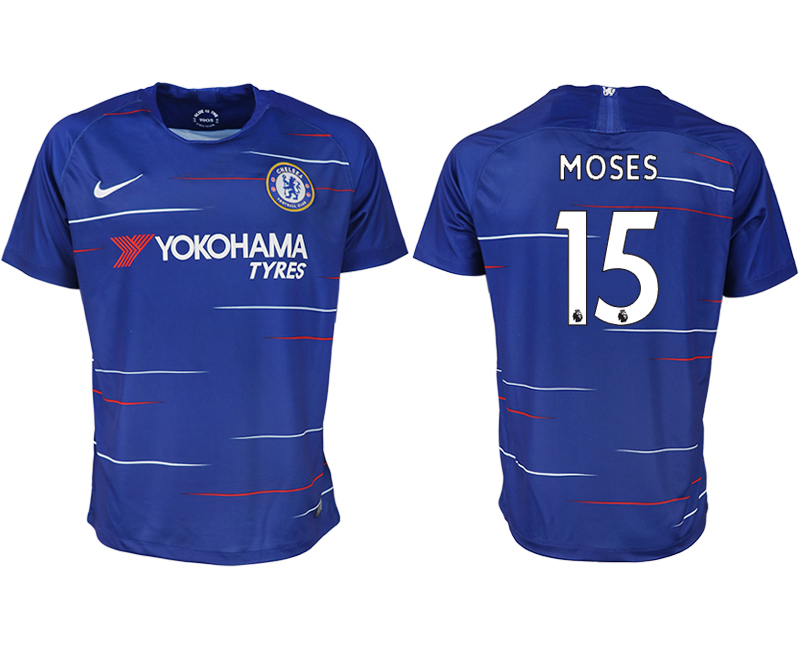 2018-19 Chelsea FC 15 MOSES Home Thailand Soccer Jersey