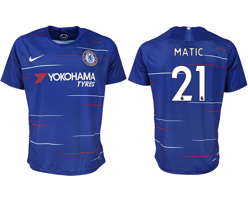 2018-19 Chelsea FC 21 MATIC Home Thailand Soccer Jersey
