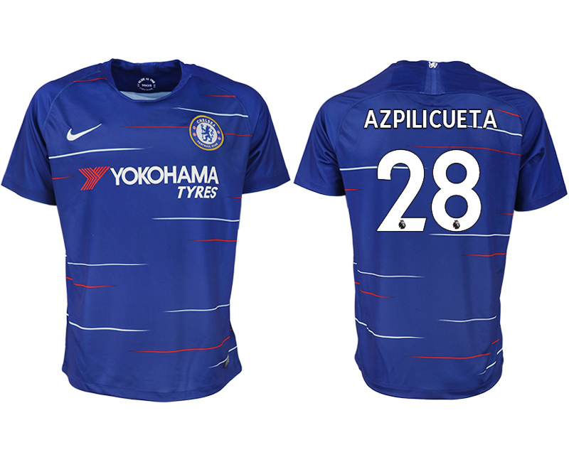 2018-19 Chelsea FC 28 AZPILICUETA Home Thailand Soccer Jersey