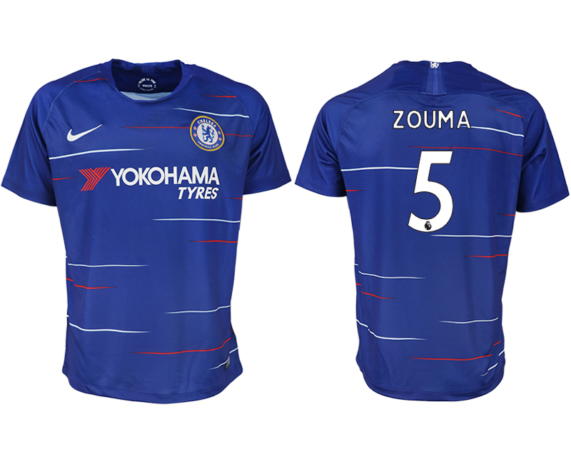 2018-19 Chelsea FC 5 ZOUMA Home Thailand Soccer Jersey