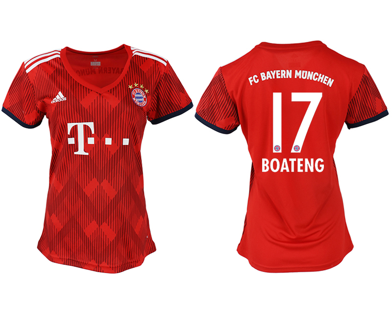 2018-19 Bayern Munich 17 BOATENG Home Women Soccer Jersey