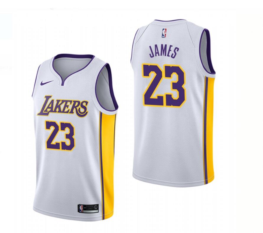 Lakers 23 Lebron James White Nike Swingman Jersey