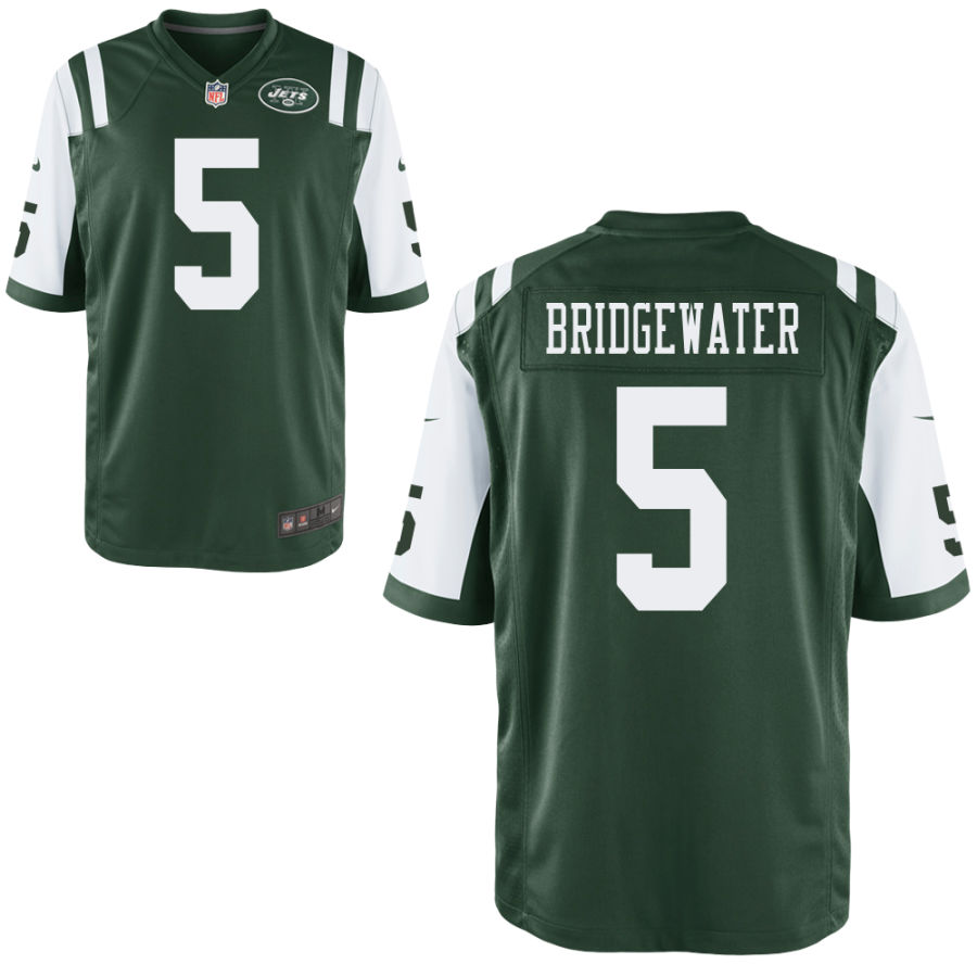 Nike Jets 5 Teddy Bridgewater Green Elite Jersey