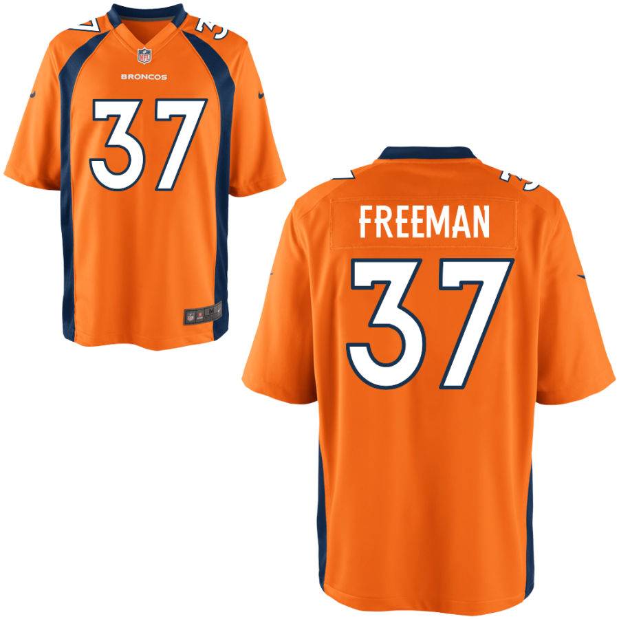Nike Broncos 37 Royce Freeman Orange Elite Jersey