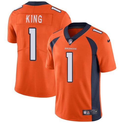 Nike Broncos 1 Marquette King Orange Youth Vapor Untouchable Limited Jersey