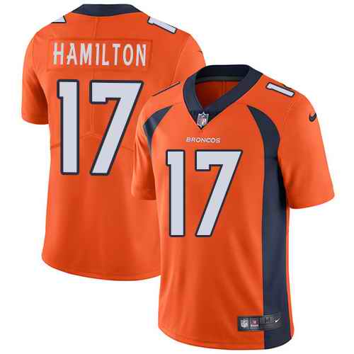 Nike Broncos 17 DaeSean Hamilton Orange Youth Vapor Untouchable Limited Jersey