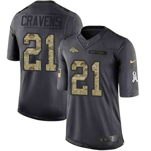 Nike Broncos 21 Su'a Cravens Anthracite Salute To Service Limited Jersey