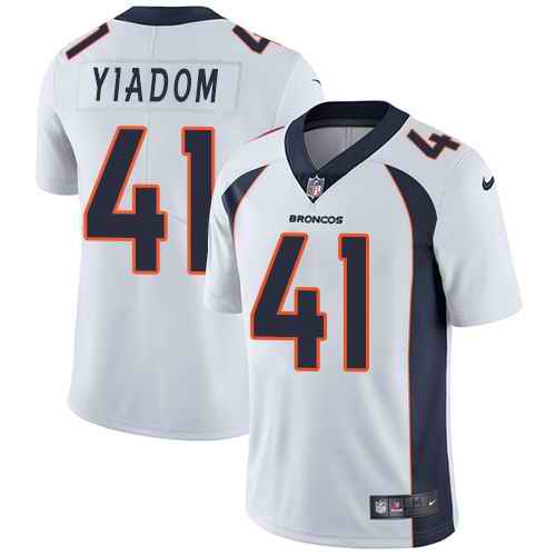 Nike Broncos 41 Isaac Yiadom White Vapor Untouchable Limited Jersey