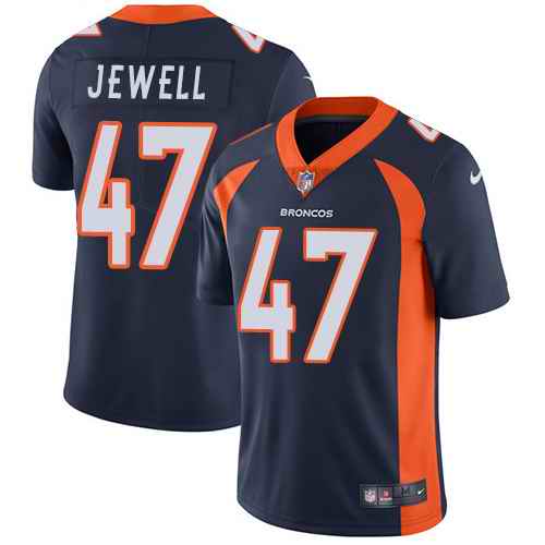 Nike Broncos 47 Josey Jewell Navy Alternate Vapor Untouchable Limited Jersey