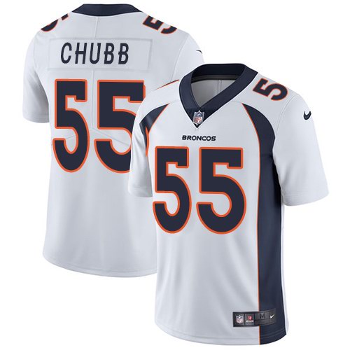 Nike Broncos 55 Bradley Chubb White Vapor Untouchable Limited Jersey