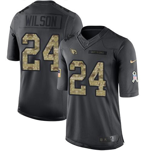 Nike Cardinals 24 Adrian Wilson Anthracite Salute To Service Limited Jersey