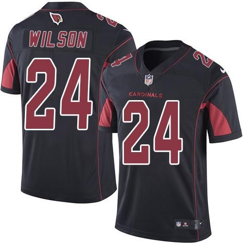 Nike Cardinals 24 Adrian Wilson Black Color Rush Limited Jersey
