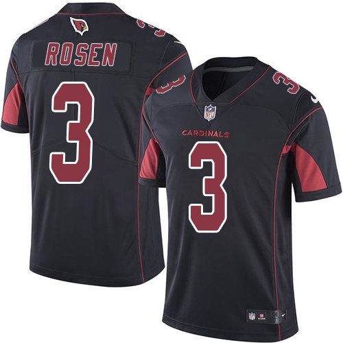 Nike Cardinals 3 Josh Rosen Black Color Rush Limited Jersey