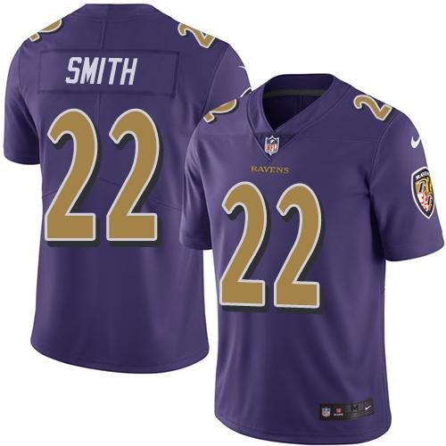 Nike Ravens 22 Jimmy Smith Purple Color Rush Limited Jersey