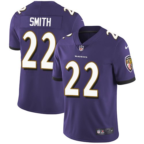 Nike Ravens 22 Jimmy Smith Purple Vapor Untouchable Limited Jersey
