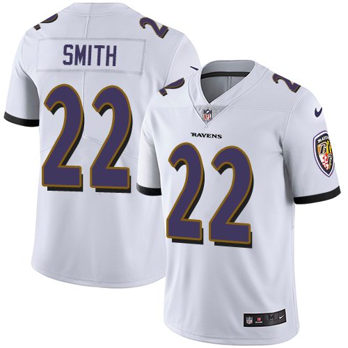 Nike Ravens 22 Jimmy Smith White Vapor Untouchable Limited Jersey