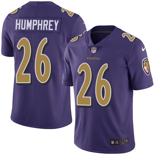 Nike Ravens 26 Marlon Humphrey Purple Color Rush Limited Jersey